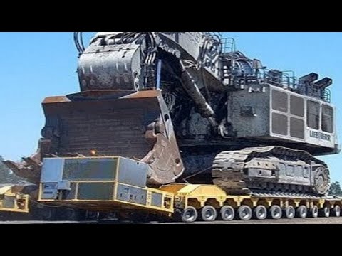 Dangerous Fastest Biggest Truck Excavator Transport Operator, Heavy Equipment & Modern Technology