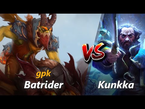 How to Batrider mid vs Kunkka (feat. gpk) | First 10 minutes