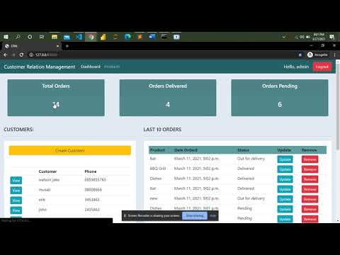 Django-Bootstrap-javascript CRM web application -- learned from dennis lvy