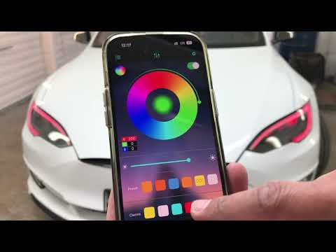 Tesla S Headlights upgrade RGB functionality