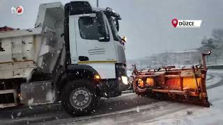 Düzce Belediyesi’nin Karla Mücadelesi Tam Not Aldı