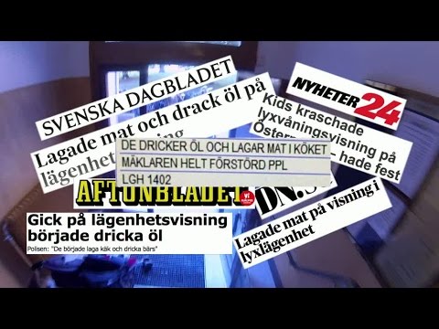 Kapar lägenhetsvisningen - dricker öl & lagar mat - Samhällsjudo (TV4)