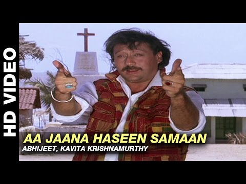 Aa Jaana Haseen Samaan - Milan | Abhijeet, Kavita Krishnamurthy | Jackie Shroff & Manisha Koirala