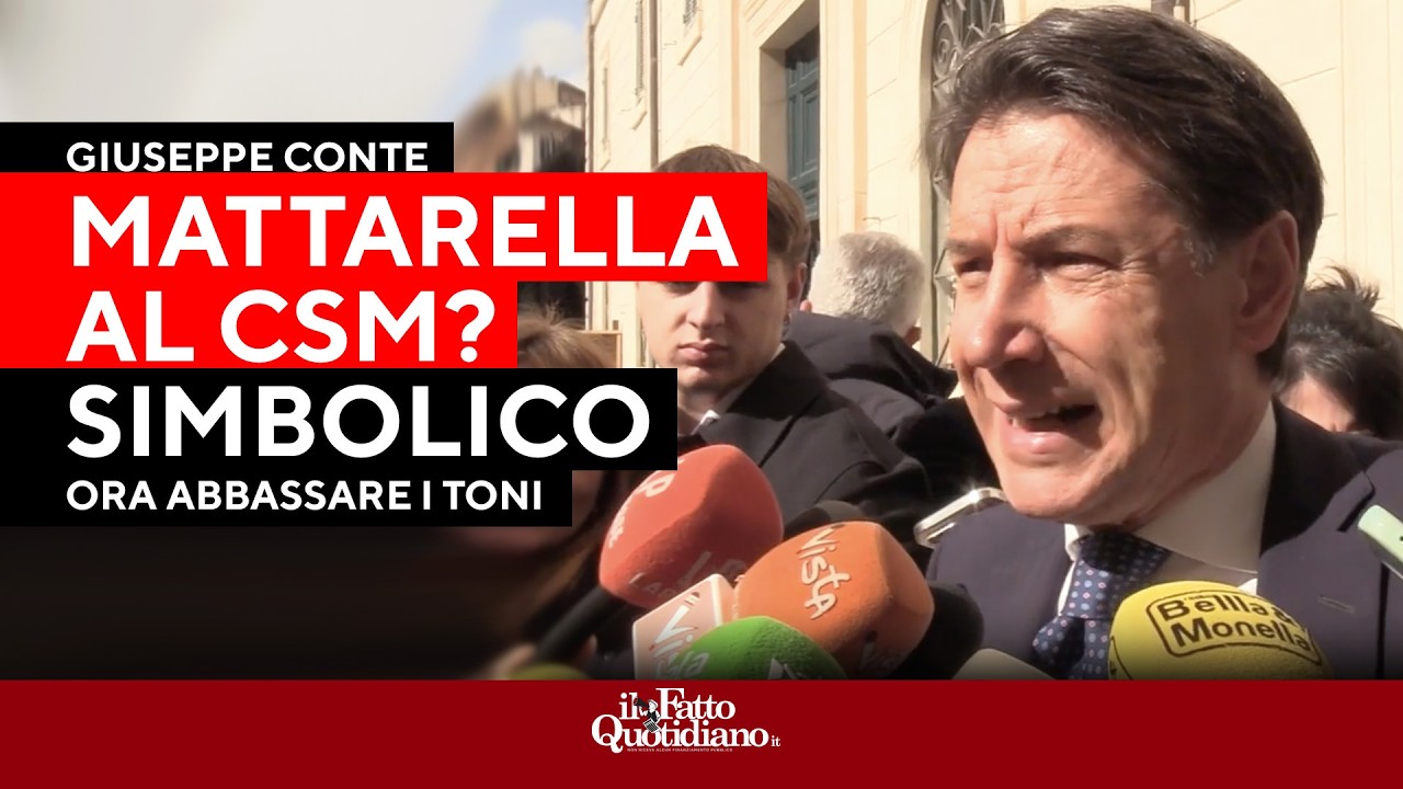 Giustizia, Conte: "Visita di Mattarella al Csm ha un alto valore simbolico, abbassare i toni"
