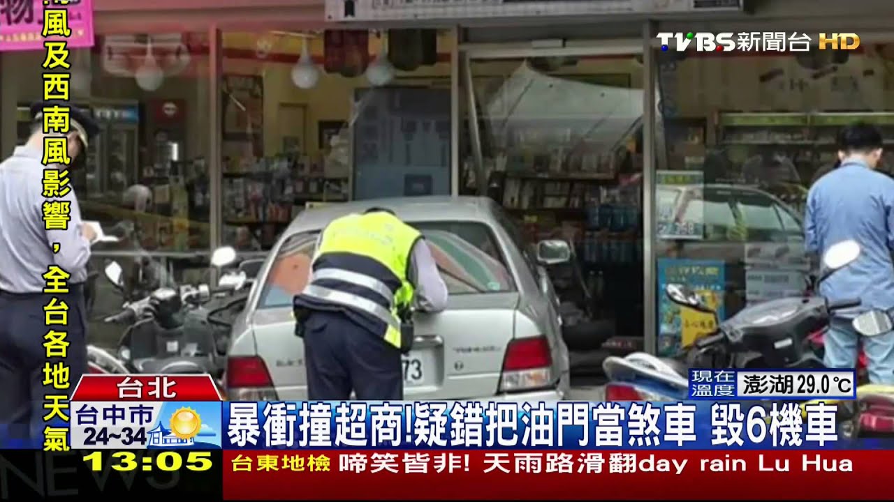 ​暴衝撞超商！疑錯把油門當煞車　毀6機車