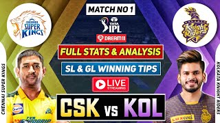 🔴 IPL 2022 Live CSK vs KOL Dream11 Prediction CSK vs KKR