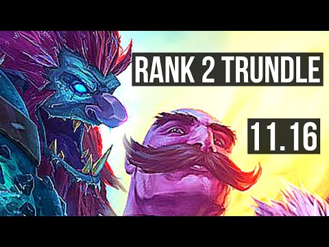 TRUNDLE & Syndra vs BRAUM & Ashe (SUPPORT) | Rank 2 Trundle, 4/2/10 | KR Challenger | v11.16