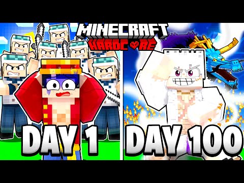 I Survived 100 DAYS as LUFFY in One Piece Minecraft [FULL MOVIE]