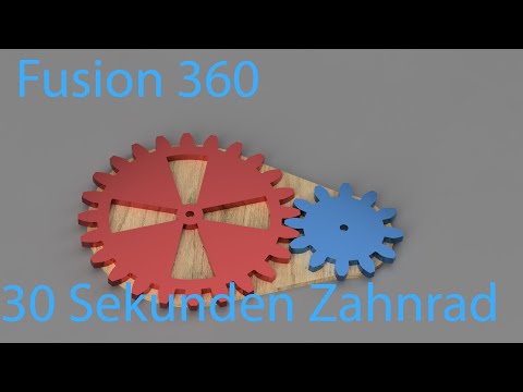 Zahnräder in 30 Sekunden Animation Fusion 360 Tutorial Deutsch Gear in 30 Seconds Animation
