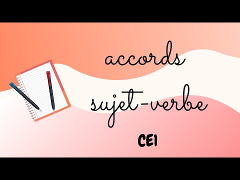 CE1 - Accords sujet verbe