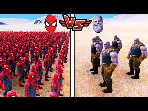 10.000 ÖRÜMCEK ADAM VS 5 THANOS! 😱 - Süper Kahramanlar