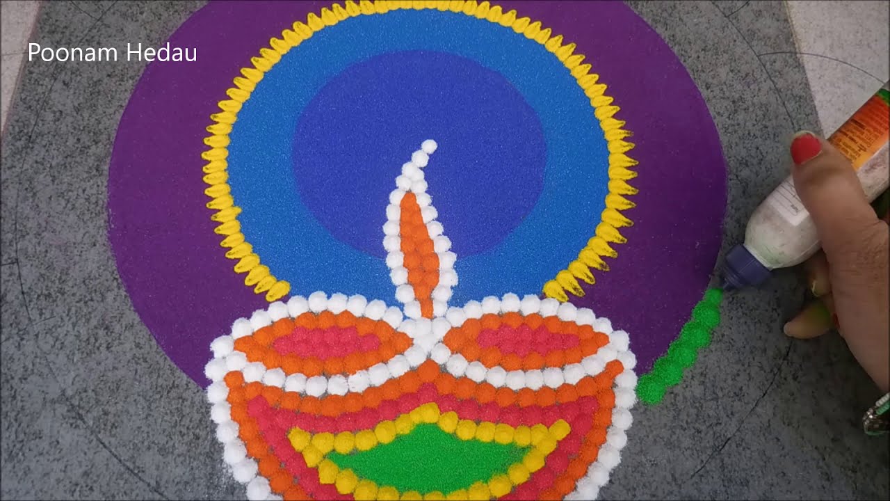 sanskar bharti rangoli design large and colorful by poonam hedau