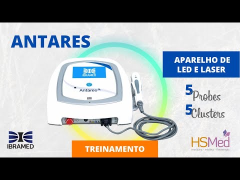 Antares + Cluster P2 LED Vermelho 630nm e Infravermelho 850nm+ Probe 4﻿ Laser Infravermelho 808nm - Ibramed