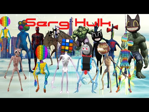 Team Siren Head VS Choo choo Charles VS Rainbow friends VS alphabet lore VS human hulk