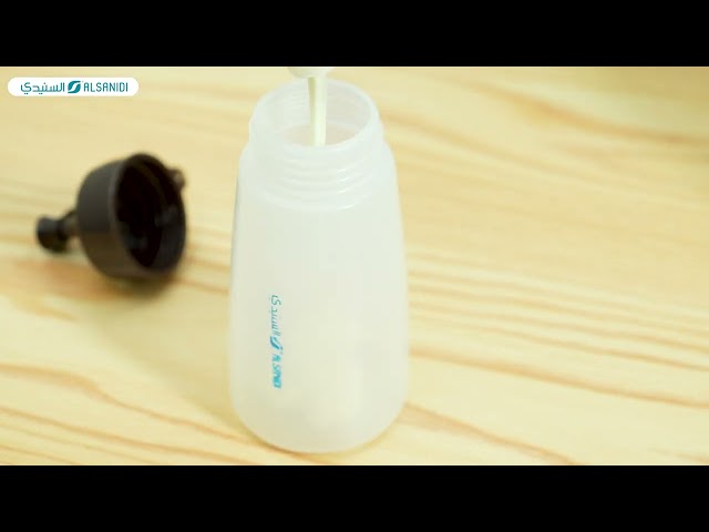 علبة مصابيب بلاستيك 180 مل- منع تسرب الصلصة، صب سلس ودقيق، ثبات أثناء الاستخدام،ضمان سنتان