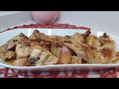 CONEJO AL AJILLO. Receta tradicional. Receta de mi abuela. #nuberosaylila