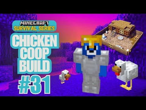 The Diamond Lion - Survival Guide Series #31 How To Make An Automatic Chicken Coop I Minecraft 1.20 Guide