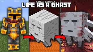 Minecraft LIFE AS A GHAST MOD / SHOOT FIREBALLS AND GO TO THE NETHER!! Minecraft