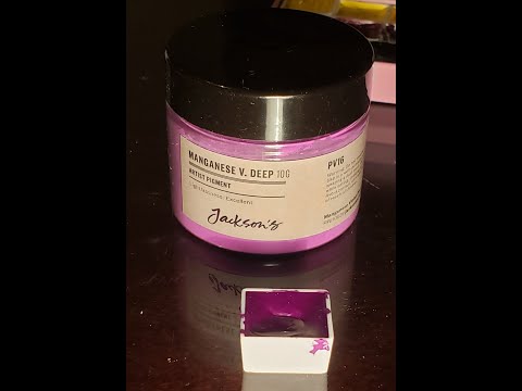 DIY Manganese Violet Deep Watercolor Paint made from (PV16) Jackson's Art pigment