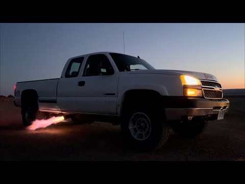 Chevy Silverado shooting flames 2 step