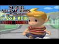 Super Smash Bros Melee Classic Mode Gameplay With Lucas VERY HARD