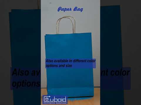 Brown kraft paper bags, for shopping, threaded design