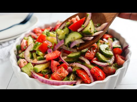 Easy Mediterranean Cucumber Tomato Salad - 5-Minute Recipe