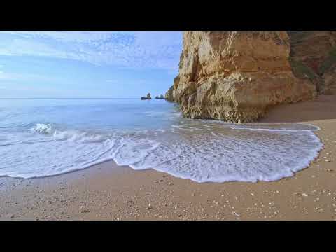 Gentle Waves on a Small White Rock Beach - Relaxing Ocean Sounds
