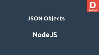 NodeJS JSON Objects