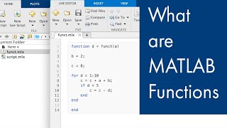 What Are Functions in MATLAB? | Managing Code in MATLAB