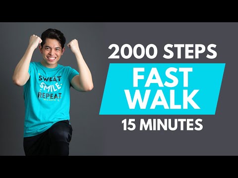 15 MIN FAST WALK • 140 -150 BPM  • 2000 Steps • Beginner Friendly • Keoni Tamayo • Workout #217