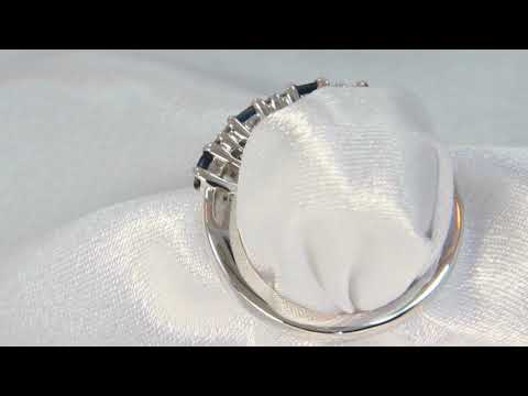 blue sapphire diamond band 2607