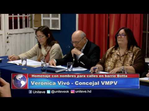 Homenaje con  nombres para calles en barrio Botta