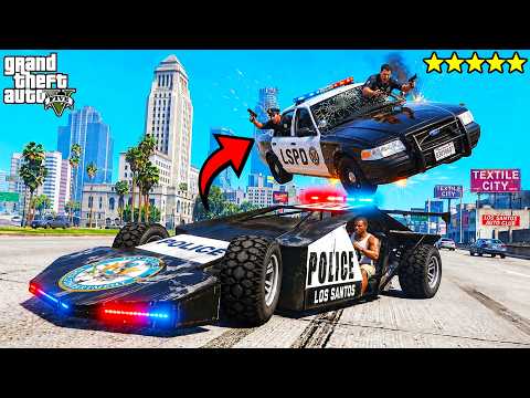 Franklin Fights Army and Police in GTA 5 | SHINCHAN and CHOP