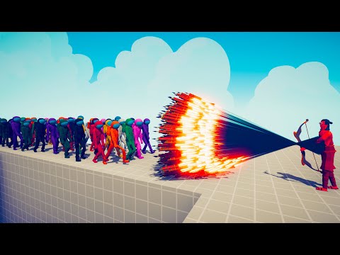 100x AMONG US UNIT vs GODS on BRIDGE ► Totally Accurate Battle Simulator TABS