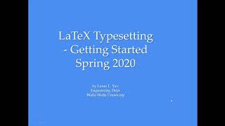 Colloquium Latex Type Setting Presentation