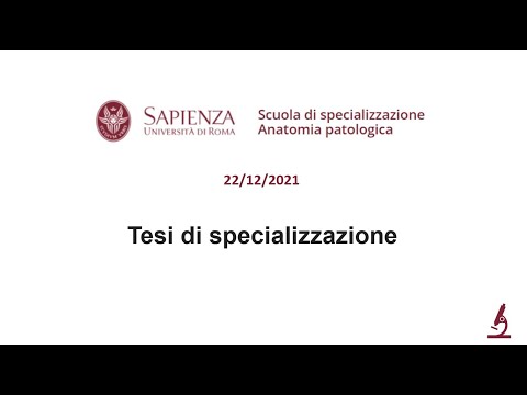 Tesi Scuola di Specializzazione in Anatomia Patologica 22/12/2021