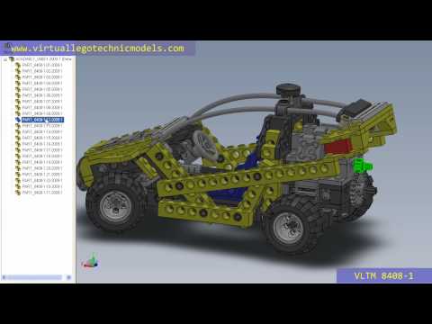 Virtual Lego® Technic Models - vLTm 8408-1 - Parts Location