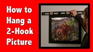 HOW TO HANG A PICTURE WITH 2 HOOKS