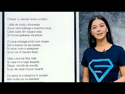 Exerciții de analiză poezie și gramatică - Clasa a VIII-a