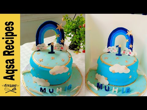3 pound chocolate fudge cake with fondant complete details by Aqsa Recipes