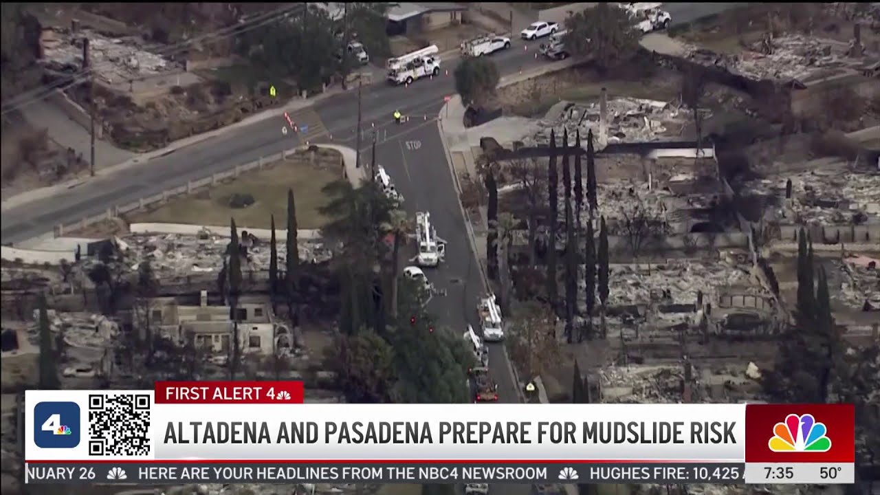 First responders prepare for possible mudslides in burn scar areas