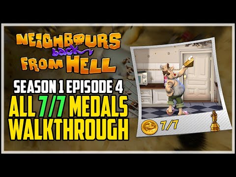 Neighbours Back From Hell 100% Walkthrough - The Apple Pie Episode All Medals