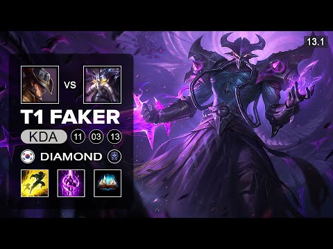 Faker vs Showmaker - Kassadin vs Twisted Fate  Mid   KR Diamond   Patch 13 1 Season 13