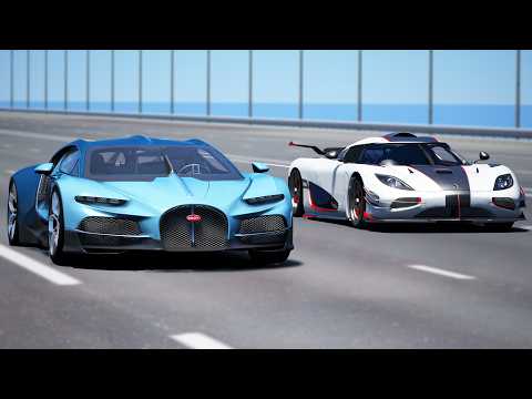 1,000KMH!!! Bugatti Tourbillion vs Koenigsegg One:1 DRAG & TRACK RACE
