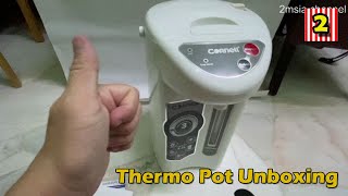 Electric Thermo Pot 4.2 Litre Cornell CTP-TS42PWH Unboxing and Review | Malaysia Home Appliances