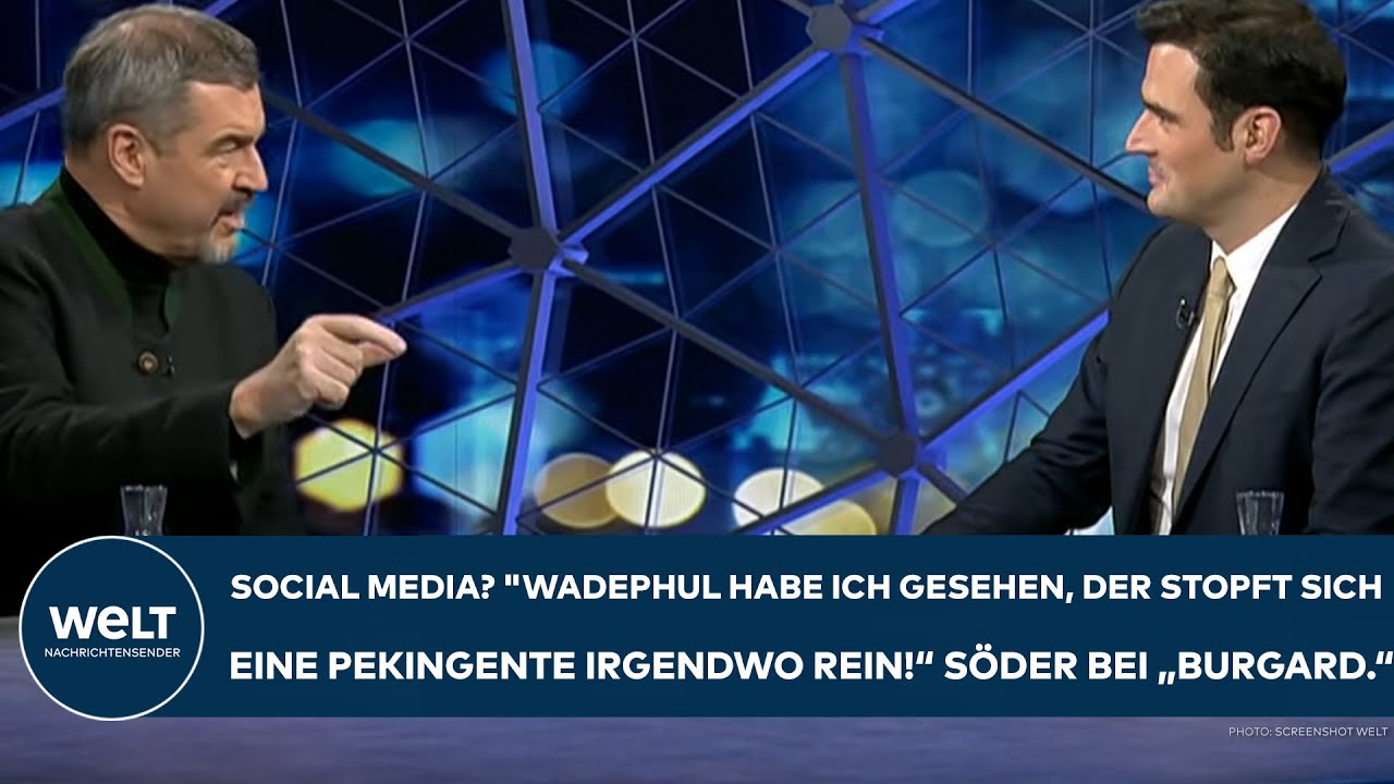 SÖDER: Social Media? "Wadephul habe ich gesehen, der stopft sich eine Pekingente irgendwo rein!"