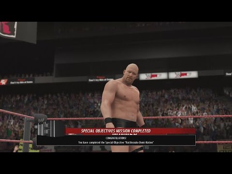 WWE 2K16 2K Showcase Special Objectives Rattlesnake Domi-Nation