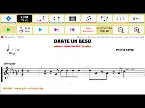 Darte un beso/prince royce/Partitura Cover/Trompeta y Saxo-alto