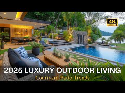 2025 Luxury Outdoor Living: Courtyard Patio Kitchen Ideas, Poolside Cabanas, and Sustainable Designs